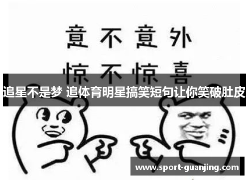 追星不是梦 追体育明星搞笑短句让你笑破肚皮