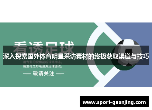 深入探索国外体育明星采访素材的终极获取渠道与技巧